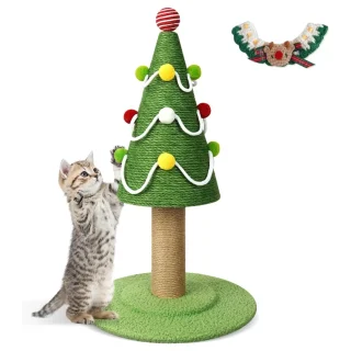 Rascador de Sisal para Gatos (35x35x62 cm) | Diseño Árbol de Navidad, Antiestrés y Protector de Muebles