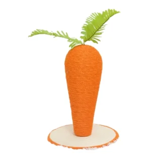 Rascador de Sisal para Gatos | Juguete con Forma de Zanahoria que Protege tus Muebles de 26×29 Cm