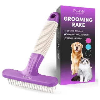 Rastrillo Profesional para Perros – Peine de Acero Inoxidable de Doble Fila