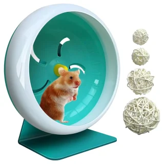 Rueda Silenciosa Hámster (18 cm) | Doble Uso: Con Soporte o Fija a Jaula