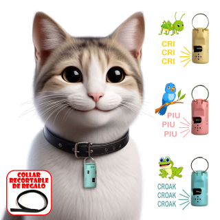 3 Salva-oídos de gatos, perros y otras mascotas. Cascabel electrónico sonidos de la naturaleza.