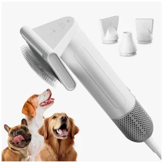 Secador de Pelo y Cepillo 2 en 1 para Perros y Gatos – Profesional, Portátil y Ligero (1350 W)