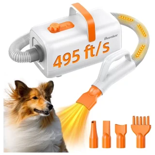 Secador de Pelo Profesional para Mascotas – Alta Velocidad con Temperatura y Velocidad Ajustables