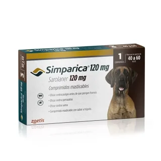 Simparica 120 mg (1 Comprimido): Antiparasitario para Perros de 40 a 60 kg