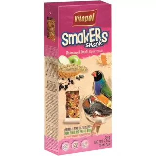 Snack Vitapol Smakers (60 g): Barras Colgantes de Semillas y Frutas para Aves Exóticas y Diamantes de Gould