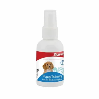 Spray de Entrenamiento Bioline (50 ml): Educador Sanitario para Cachorros | Atrae a la Zona de Orina