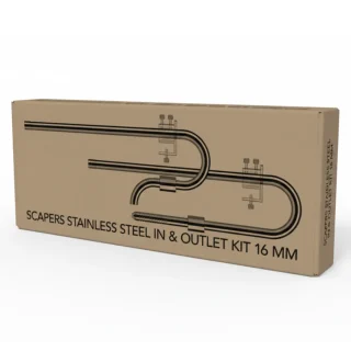 SuperFish Scapers Stainless Steel in&outlet kit 16 mm