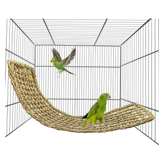 Tapete y Red de Escalada Natural para Loros y Roedores de 74×17 Cm
