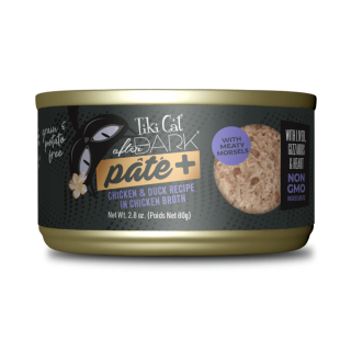 Tiki Cat After Dark Pate Plus: Pollo y Pato en caldo de Pollo Lata 80 gr