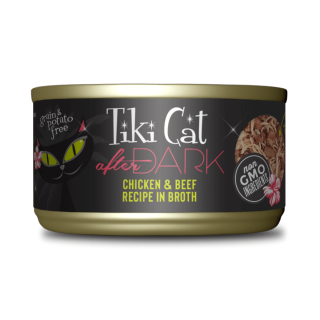 Tiki Cat After Dark: Pollo y Carne en caldo Lata 80 gr