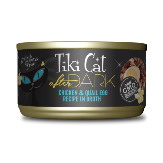 Tiki Cat After Dark: Pollo y Huevo de Codorniz en caldo Lata 80 gr