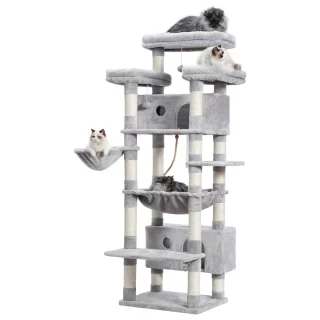 Torre Rascador (188x53x40 cm): Estabilidad Garantizada y Refugios para Gatos Múltiples