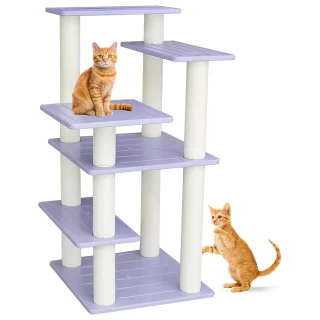 Torre Rascador Multi-Nivel para Gatos (117x56x51 cm): Impermeable, Inoxidable y Fácil de Limpiar