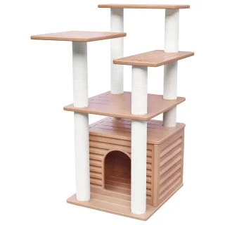 Torre Rascador Vertical Impermeable (117x56x51 cm): Ahorra Espacio y Máxima Durabilidad para Gatos