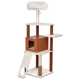 Torre Rascador con Rampa (160x57x45 cm): Condominio y Estabilidad para Gatos de Toda Edad