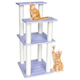 Torre Rascador de Doble Uso (117x56x51 cm): Impermeable, Higiénico y Firme para Gatos Múltiples