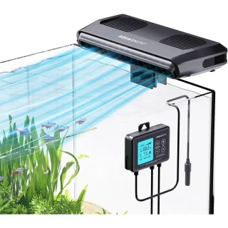 Ventilador Enfriador de Acuario con Control de Temperatura Inteligente | Ultra Silencioso, Doble Pantalla LED y 3 Velocidades
