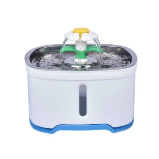 Fuente cuadrada con LED plato metálico (acero inoxidable)*