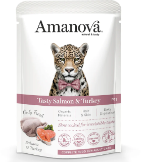 AMANOVA TASTY SALMÓN Y PAVO 85gr (VENTA SÓLO EN TIENDA)