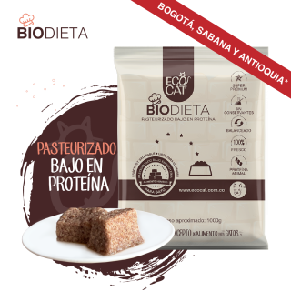 Biodieta ECOCAT PASTEURIZADO BAJO EN PROTEÍNA 1000g aprox.