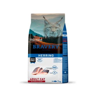 BRAVERY GATO ESTERILIZADO HERRING 2 KILOS