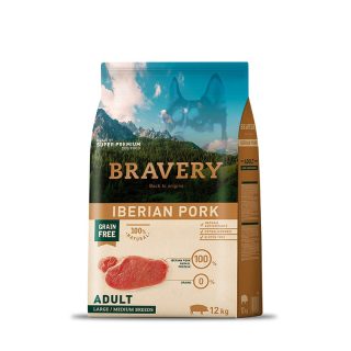 BRAVERY IBERIAN PORK ADULT LARGE /MEDIUM BREEDS 12KG