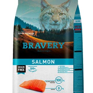 BRAVERY GATO ESTERILIZADO SALMON 7KILOS