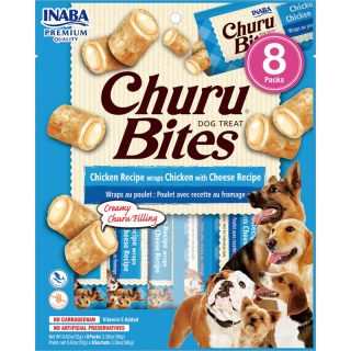 CHURU BITES RECETA DE POLLO CON QUESO (8 PACKS)