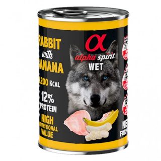 ALPHA SPIRIT CONEJO CON PLÁTANO 400gr