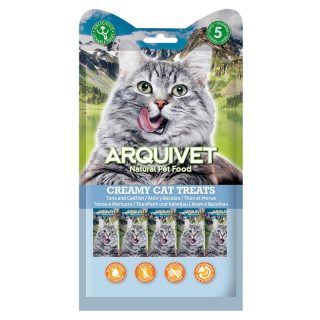 ARQUIVET CREAMY CAT TREATS ATÚN Y BACALAO 5x14gr