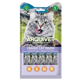ARQUIVET CREAMY CAT TREATS ATÚN Y CANGREJO 5x14gr