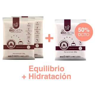 Equilibrio e Hidratación: 2 Biodieta Crudo Original + 50% dcto Caldo Original