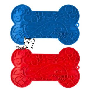 Lick Pad para gatos y perros forma de huesito