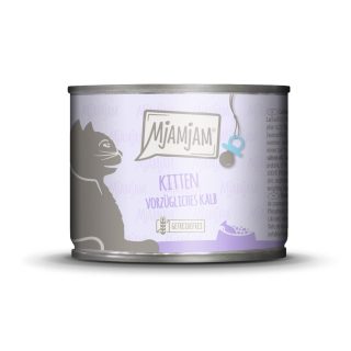 MJAMJAM KITTEN TERNERA CON ACEITE DE SALMÓN 200gr