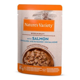 NATURE’S VARIETY BOCADITOS EN SALSA CON SALMÓN 85gr