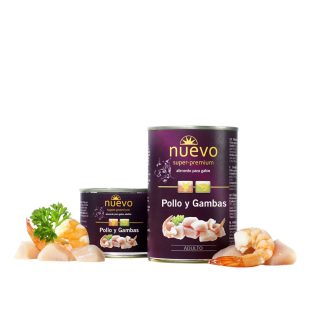 NUEVO SUPER PREMIUM POLLO Y GAMBAS 200gr