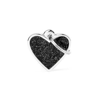 MYFAMILY PLACA BLACK SMALL HEART