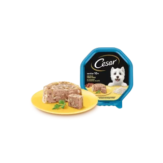 CESAR SENIOR 10+ CON POLLO TIERNO Y ARROZ 150gr