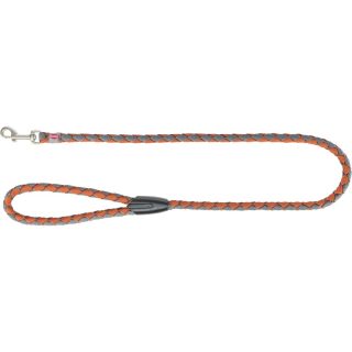 TRIXIE CORREA NYLON TRENZADO NARANJA / GRIS 1m