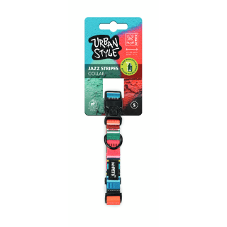 M-PETS COLLAR JAZZ STRIPES URBAN STYLE S